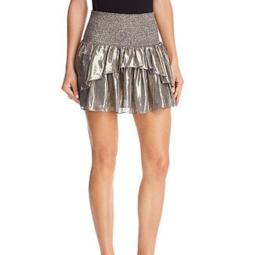 Ramy Brook Eva Metallic Mini Skirt